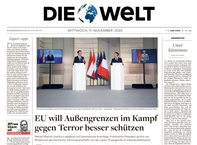 Die Welt Zeitung 11. November 2020