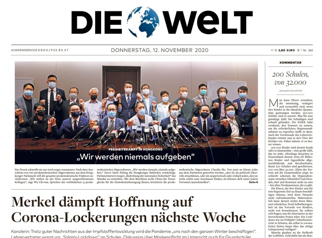 Die Welt Zeitung 12. November 2020