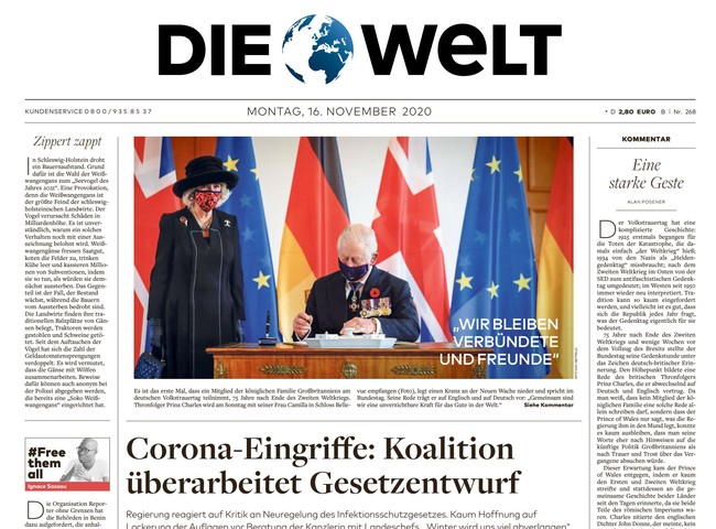 Die Welt Zeitung 16. November 2020