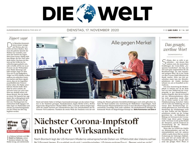 Die Welt Zeitung 17. November 2020