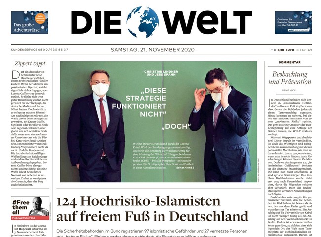 Die Welt Zeitung 21. November 2020