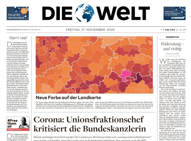 Die Welt Zeitung 27. November 2020