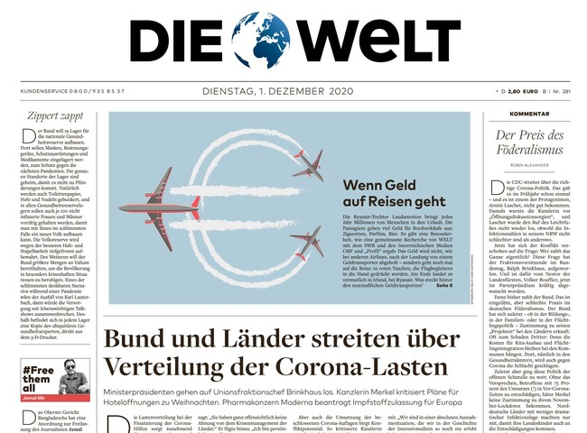 Die Welt Zeitung 1. Dezember 2020