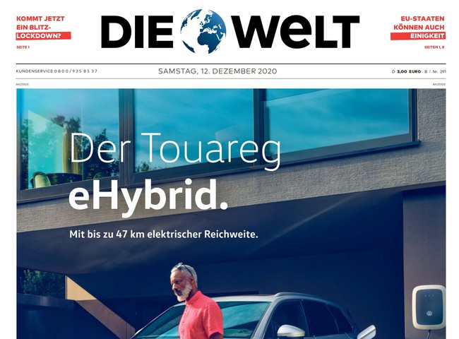 Die Welt Zeitung 12. Dezember 2020
