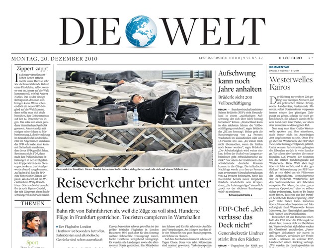 Die Welt Zeitung 20. Dezember 2020