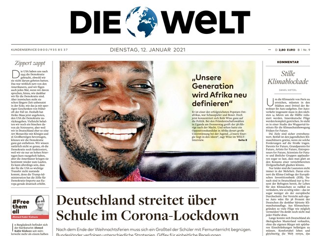 Die Welt Zeitung 12. Januar 2021