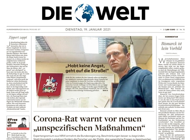Die Welt Zeitung 19. Januar 2021