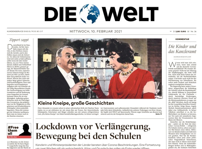 Die Welt Zeitung 10. Februar 2021