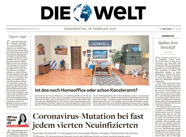 Die Welt Zeitung 18. Februar 2021