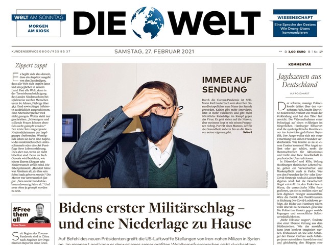 Die Welt Zeitung 27. Februar 2021