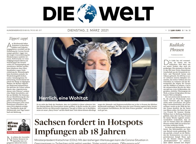 Die Welt Zeitung 2. März 2021