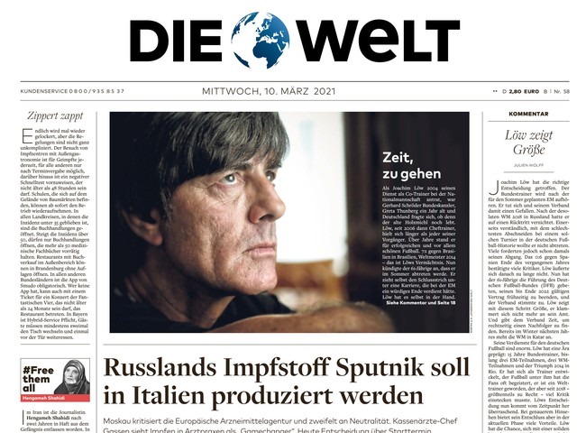 Die Welt Zeitung 10. März 2021