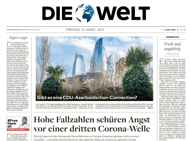 Die Welt Zeitung 12. März 2021