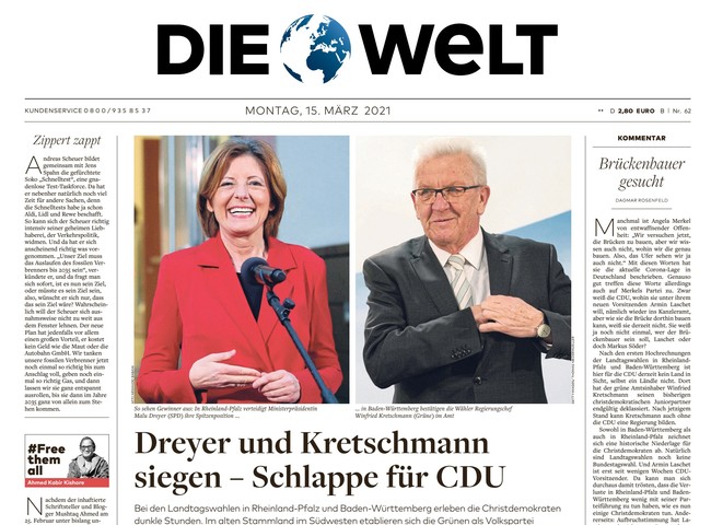Die Welt Zeitung 15. März 2021