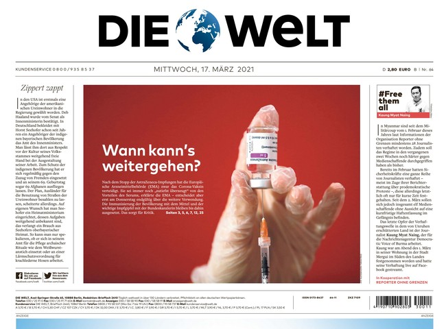 Die Welt Zeitung 17. März 2021