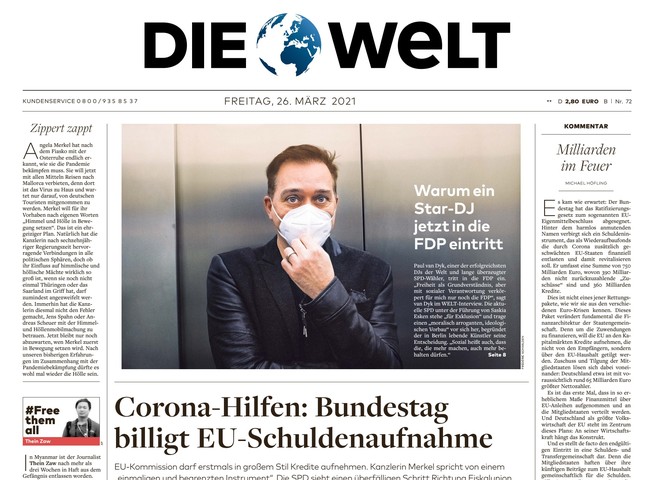 Die Welt Zeitung 26. März 2021