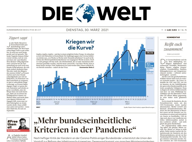 Die Welt Zeitung 30. März 2021