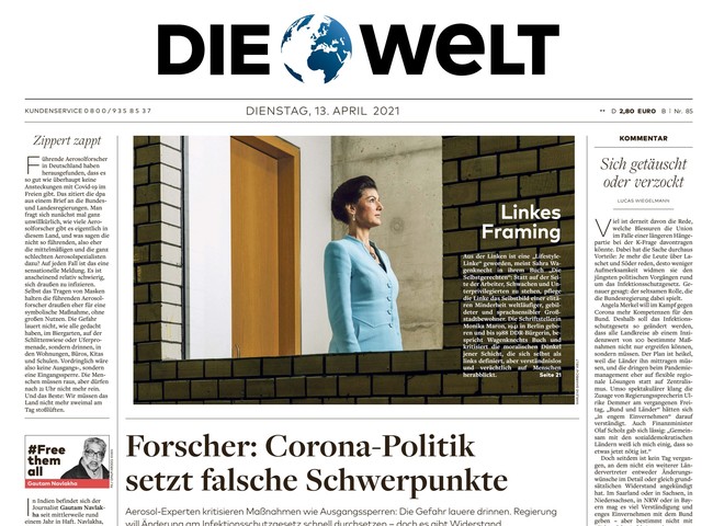 Die Welt Zeitung 13. April 2021