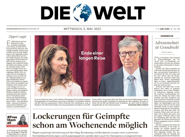 Die Welt Zeitung 5. Mai 2021