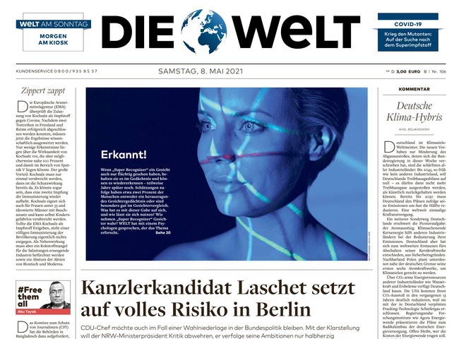 Die Welt Zeitung 8. Mai 2021
