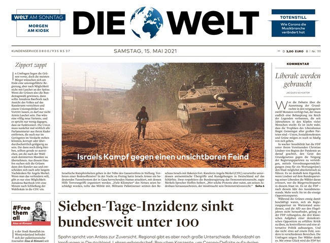 Die Welt Zeitung 15. Mai 2021