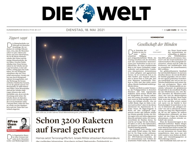 Die Welt Zeitung 18. Mai 2021