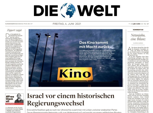 Die Welt Zeitung 4. Juni 2021