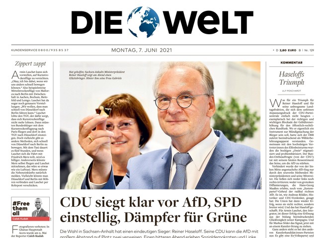 Die Welt Zeitung 7. Juni 2021