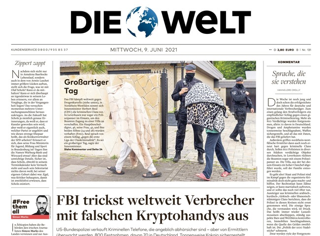 Die Welt Zeitung 9. Juni 2021