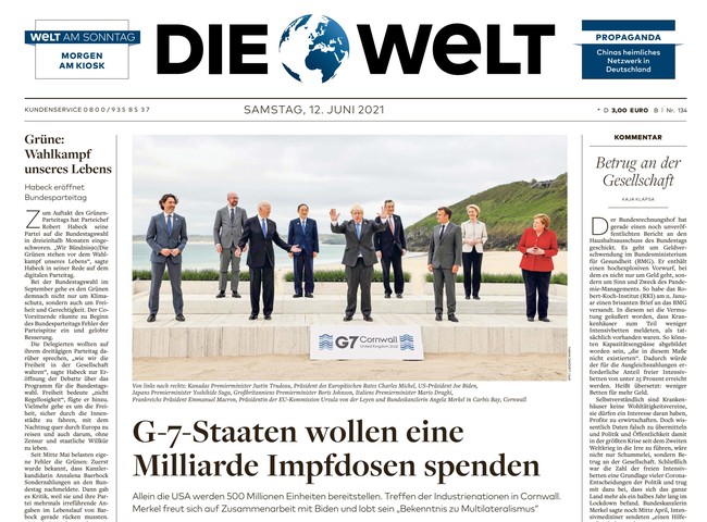 Die Welt Zeitung 12. Juni 2021