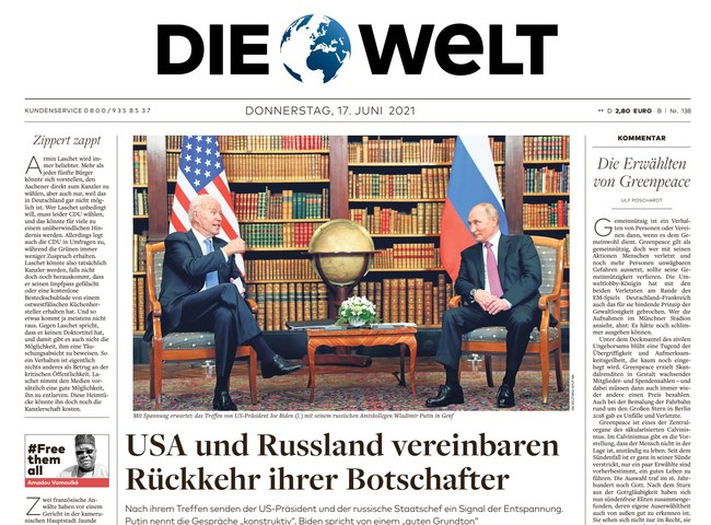 Die Welt Zeitung 17. Juni 2021