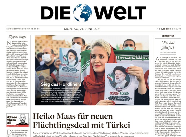 Die Welt Zeitung 21. Juni 2021