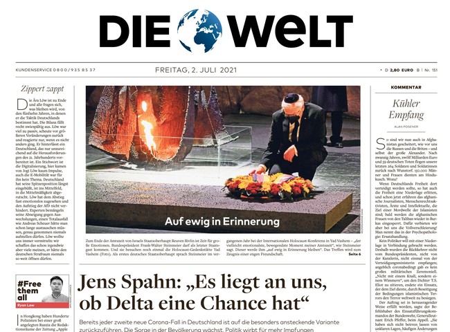 Die Welt Zeitung 2. Juli 2021