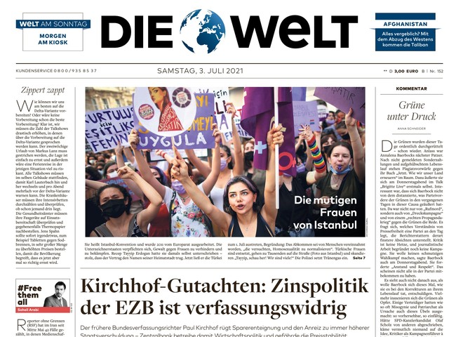 Die Welt Zeitung 3. Juli 2021