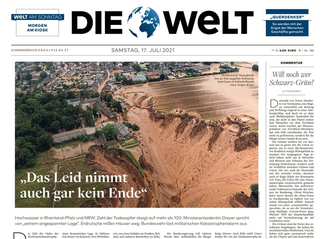 Die Welt Zeitung 17. Juli 2021