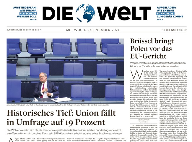 Die Welt Zeitung 8. September 2021