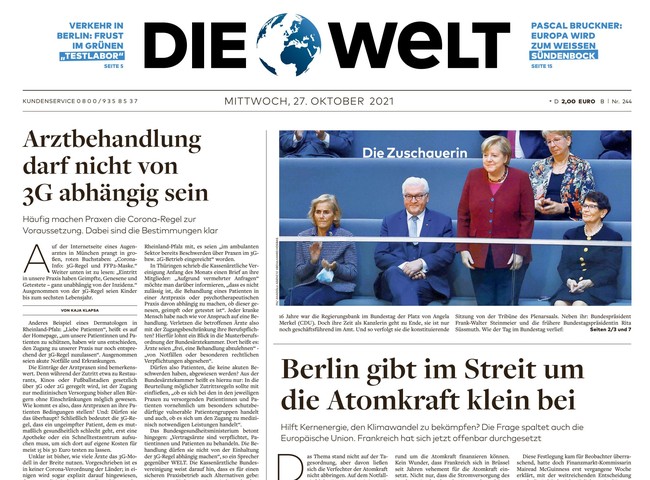 Die Welt Zeitung 27. Oktober 2021