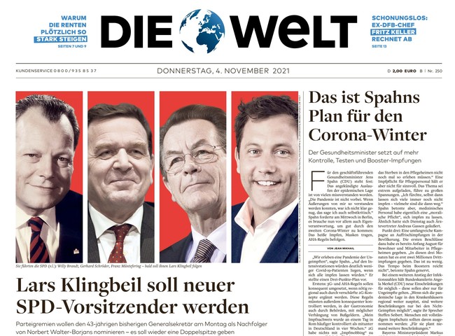 Die Welt Zeitung 4. November 2021
