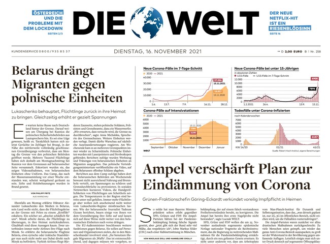Die Welt Zeitung 16. November 2021