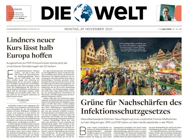Die Welt Zeitung 29. November 2021