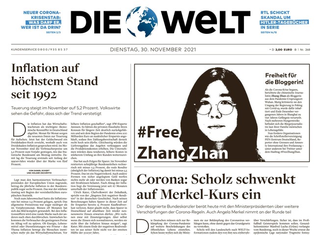 Die Welt Zeitung 30. November 2021