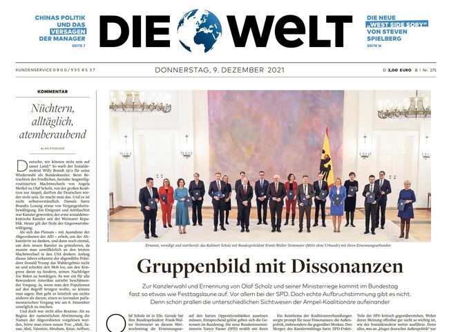 Die Welt Zeitung 9. Dezember 2021