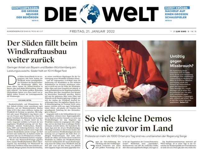 Die Welt Zeitung 21. Januar 2022
