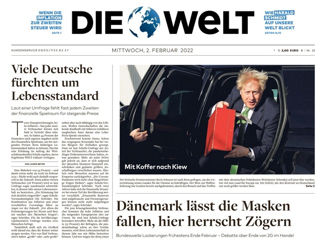 Die Welt Zeitung 2. Februar 2022