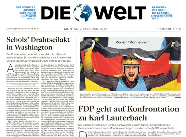 Die Welt Zeitung 7. Februar 2022