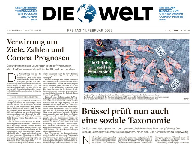 Die Welt Zeitung 11. Februar 2022