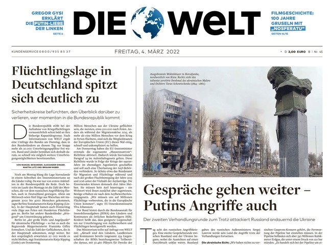 Die Welt Zeitung 4. März 2022