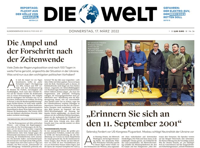 Die Welt Zeitung 17. März 2022