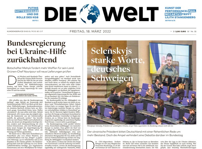 Die Welt Zeitung 18. März 2022