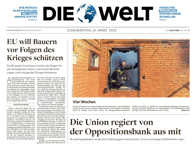 Die Welt Zeitung 24. März 2022